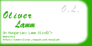 oliver lamm business card